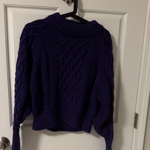 H&M Deep Purple Cable Knit Sweater
